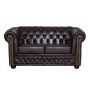 Sofa/ kanapa Chesterfield York Pikowana Brązowa Dwuosobowa - 2